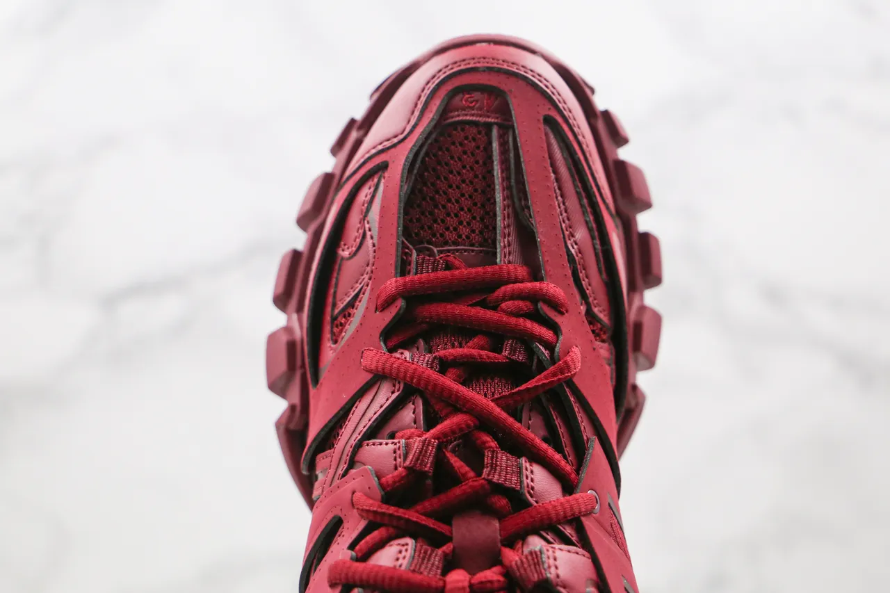 Balenciaga Track Trainer Monochromatic Red Chunky Sneakers 5