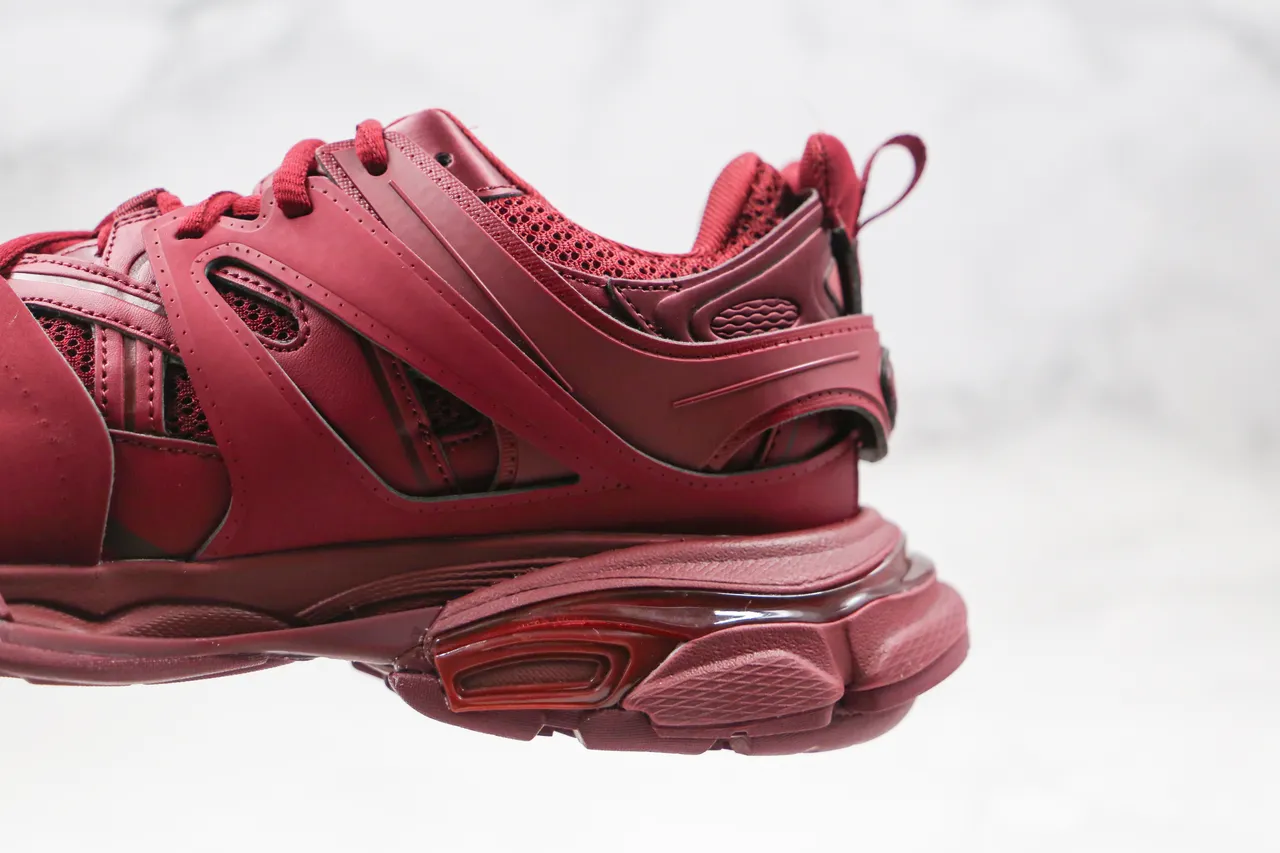 Balenciaga Track Trainer Monochromatic Red Chunky Sneakers 6