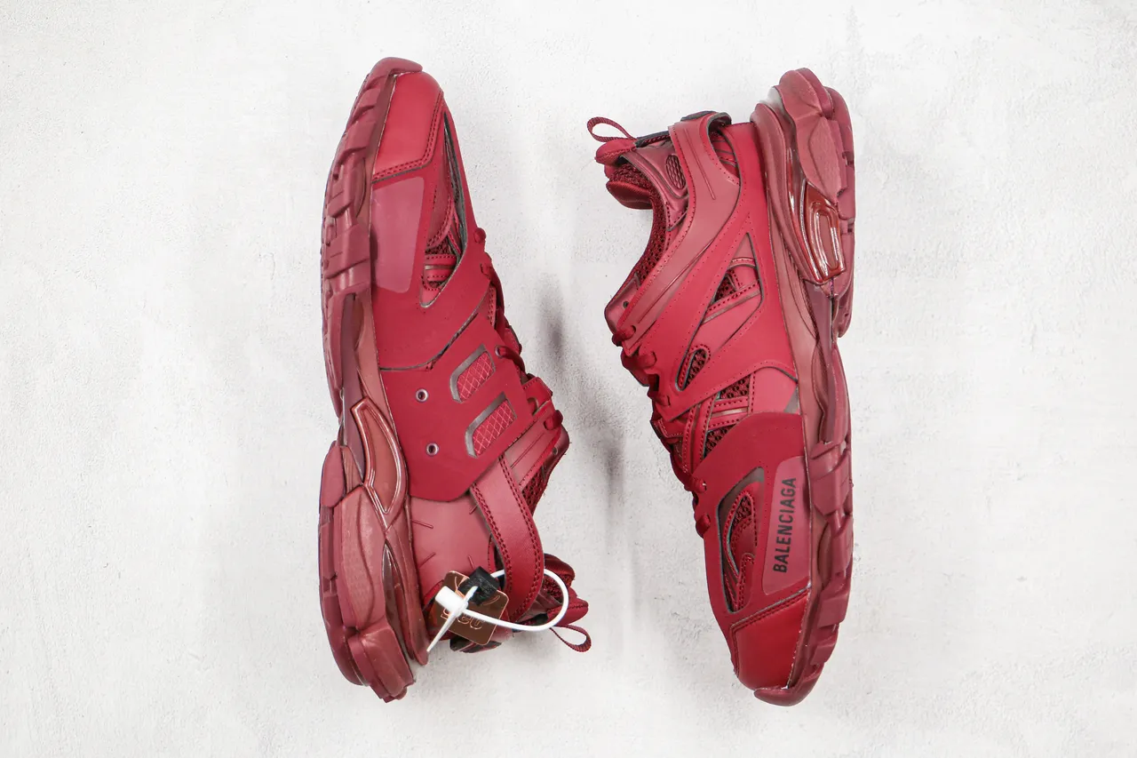 Balenciaga Track Trainer Monochromatic Red Chunky Sneakers 7