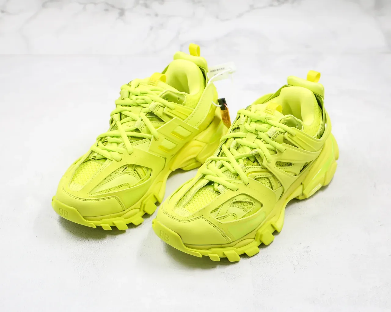 Balenciaga Track Trainer Sneakers Chunky Jaune Néon 7