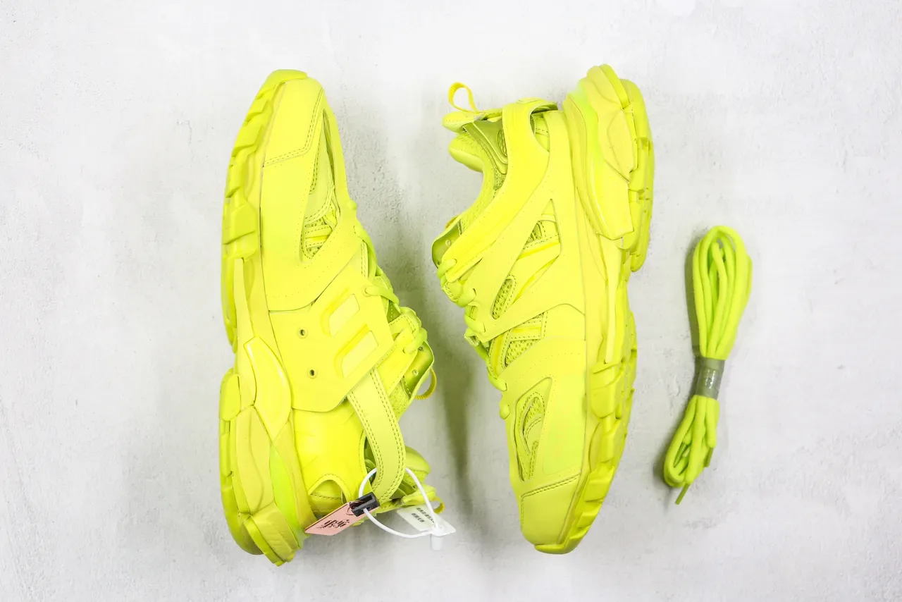 Balenciaga Track Trainer Sneakers Chunky Jaune Néon 9