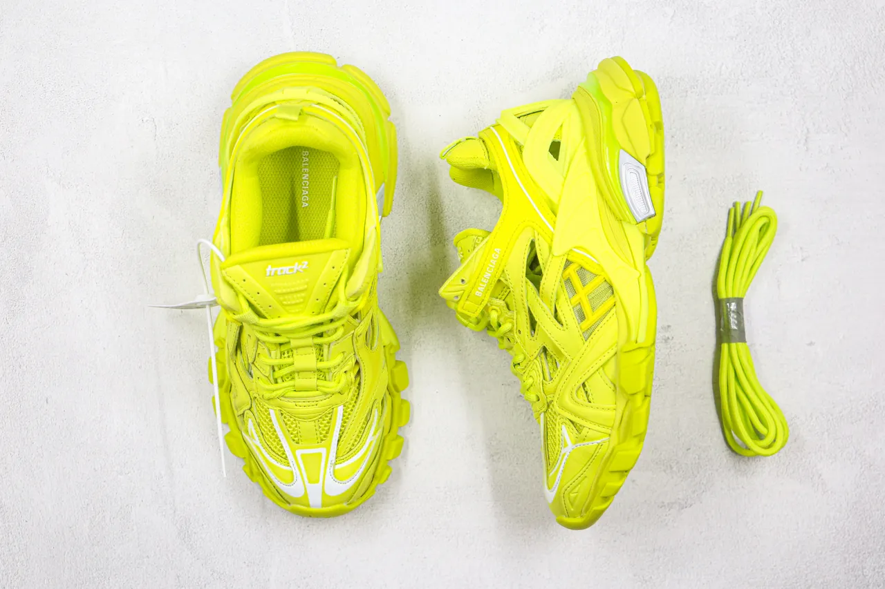 Balenciaga Track Trainer Neon Yellow Chunky Sneakers 4