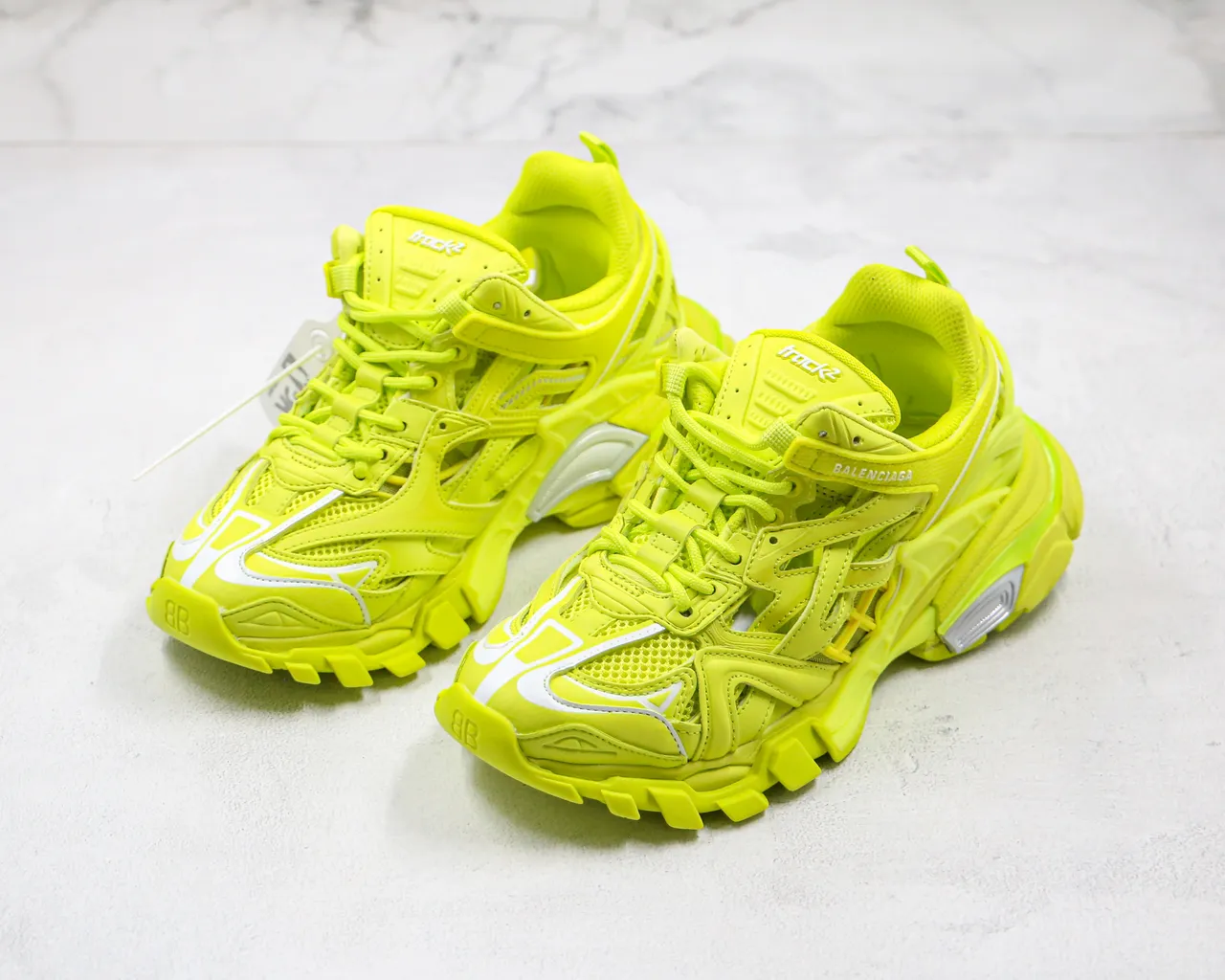 Balenciaga Track Trainer Neon Yellow Chunky Sneakers 5