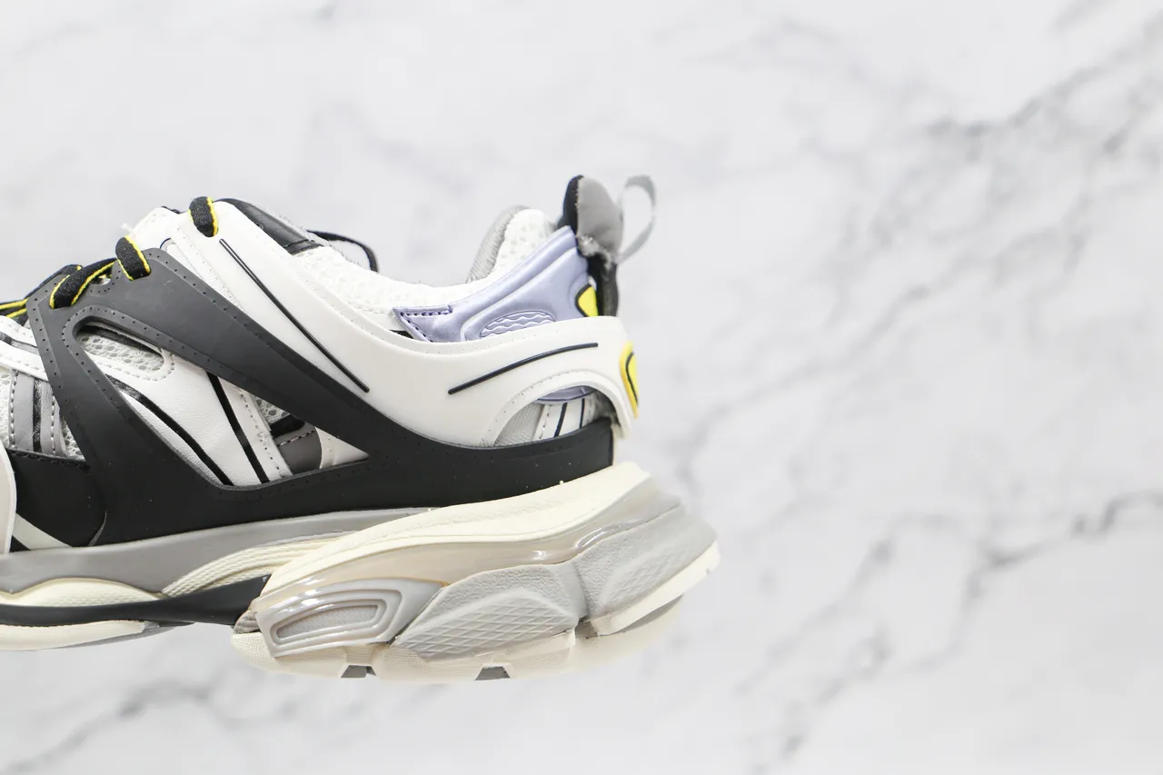 Balenciaga Track Trainer Blancos Negros Grises Amarillos Zapatillas con suela gruesa 4