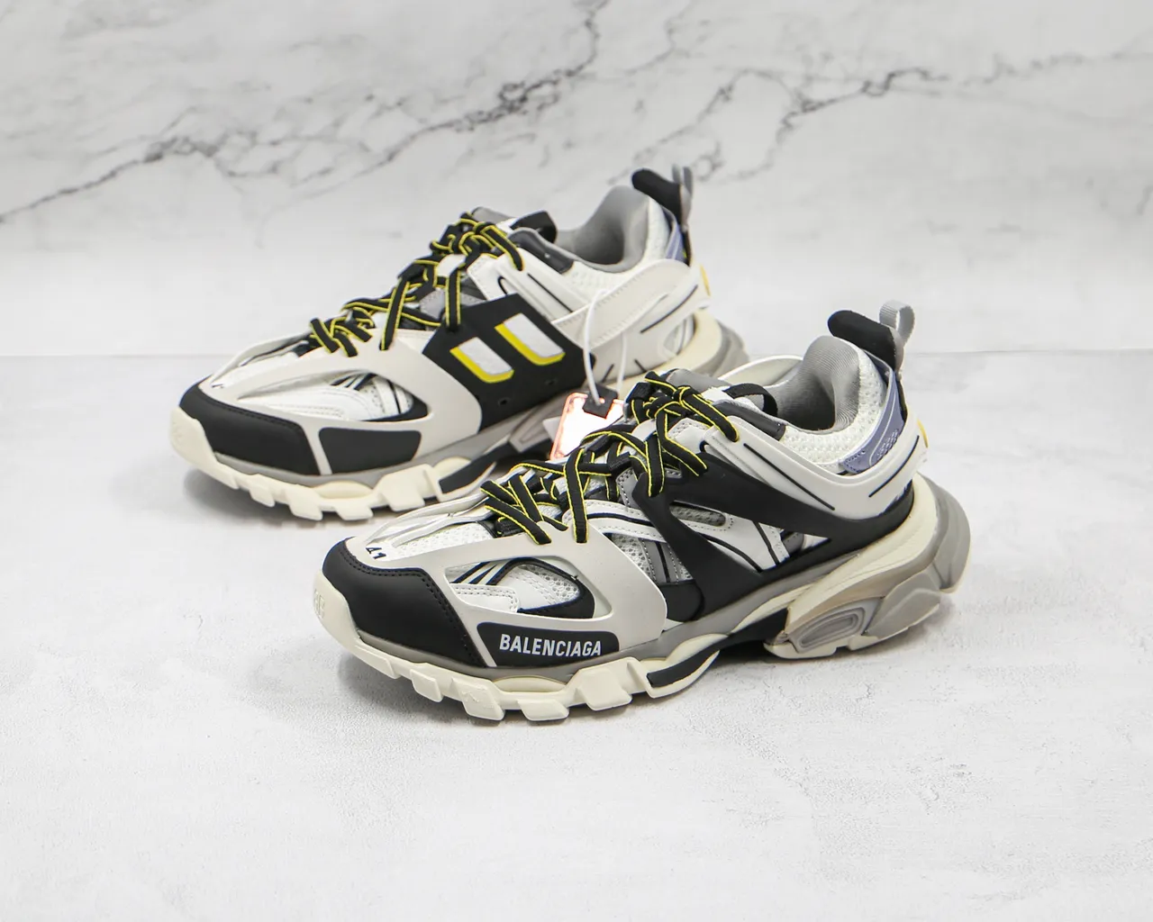 Balenciaga Track Trainer Blancos Negros Grises Amarillos Zapatillas con suela gruesa 7