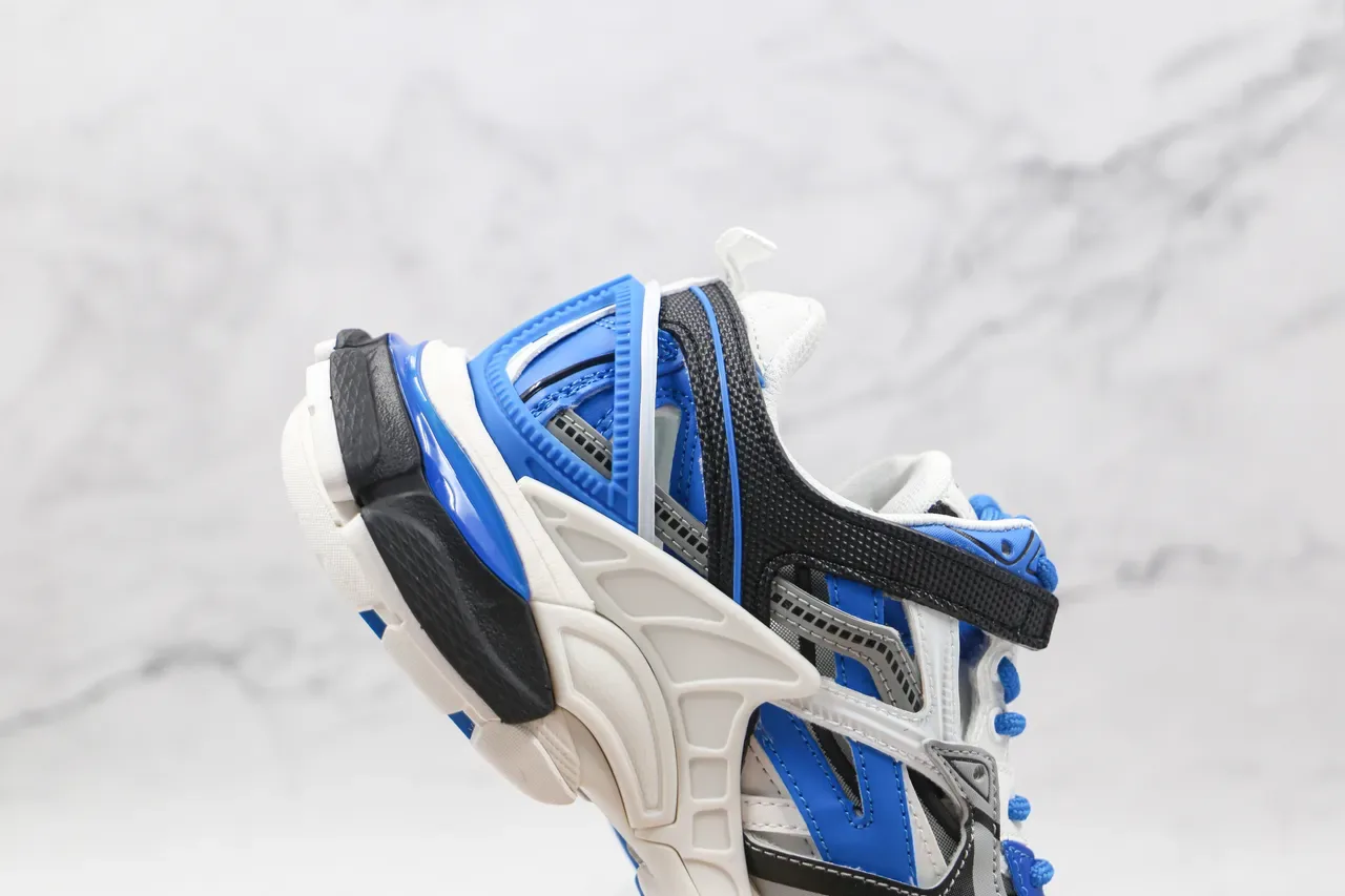 Balenciaga Track Trainer brancos azuis pretos chunky sneakers 6