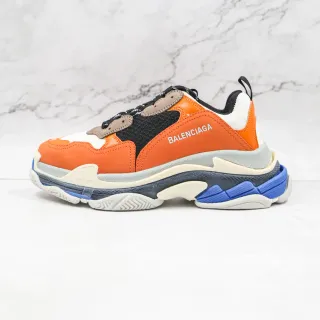 Balenciaga Triple S কমলা কালো সাদা নীল মোটা সোলের স্নিকার্স
