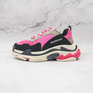 Balenciaga Triple S Sneakers Chunky Rose Noir Beige