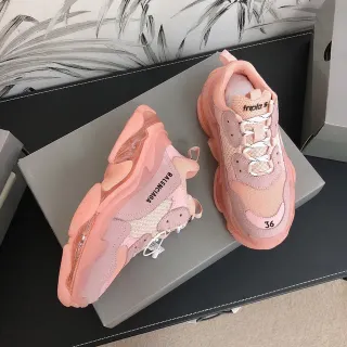 Balenciaga Triple S Pink Chunky Sneakers