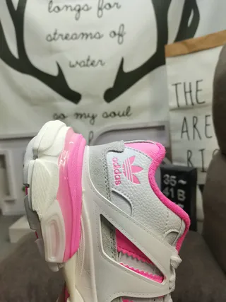 Balenciaga Triple S x Adidas Pink and Silver Chunky Sneakers 4