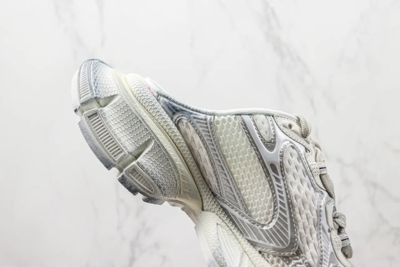 Balenciaga Chaussures Chunky semelle Honeycomb sculptée blanc gris mule slip-on 5