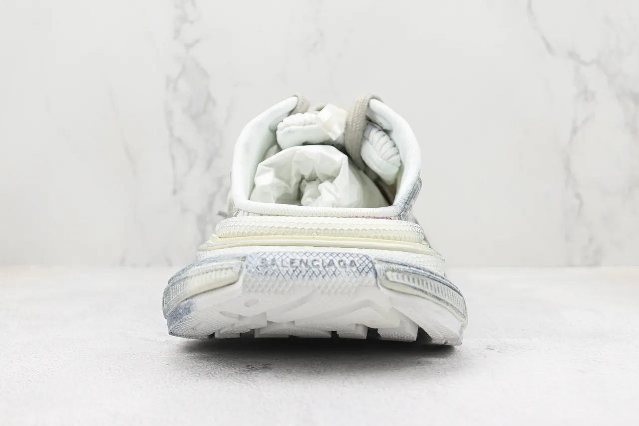 Balenciaga Chaussures Chunky semelle Honeycomb sculptée blanc gris mule slip-on 9