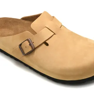 Birkenstock Arizona भूरा काला स्यूड ऊपरी एक बकल पट्टा कैजुअल जूते