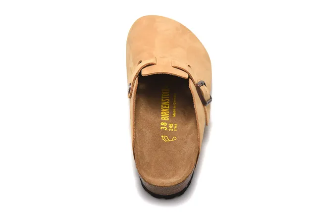 Birkenstock Arizona भूरा काला स्यूड ऊपरी एक बकल पट्टा कैजुअल जूते 3