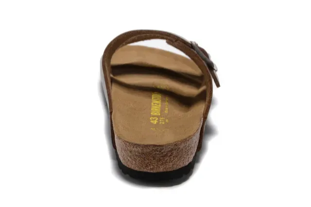 Birkenstock Arizona Sandales Casual Marron en Cuir à Deux Bretelles 3