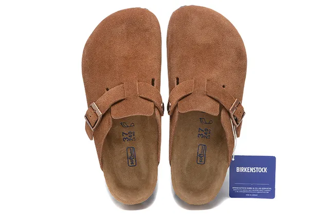 Birkenstock Arizona 棕色麂皮木屐 2