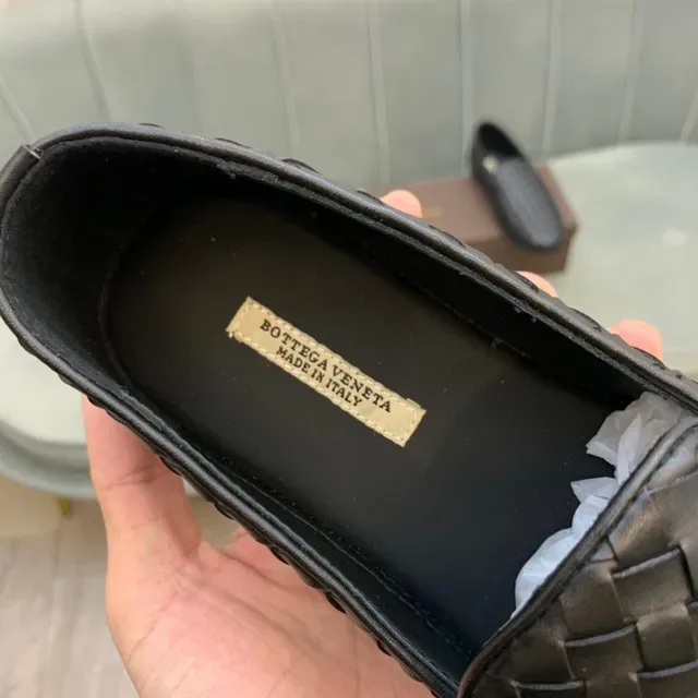 Bottega Veneta Andiamo لوفرز أسود Intrecciato منسوج 3