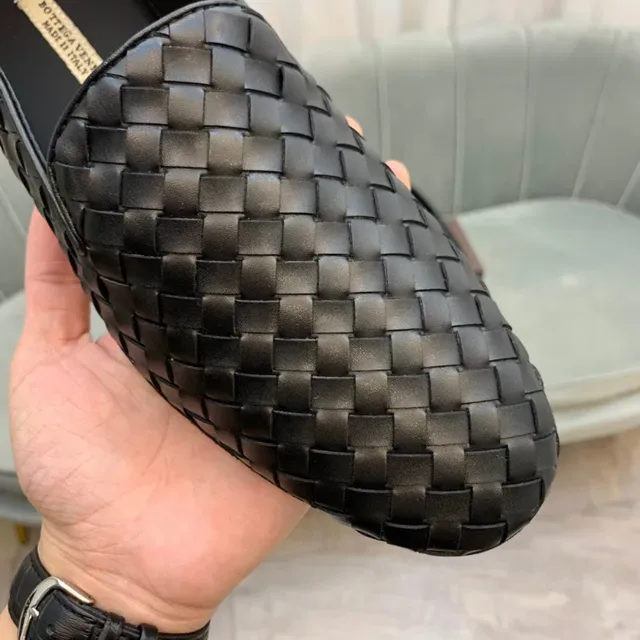 Bottega Veneta Andiamo لوفرز أسود Intrecciato منسوج 4