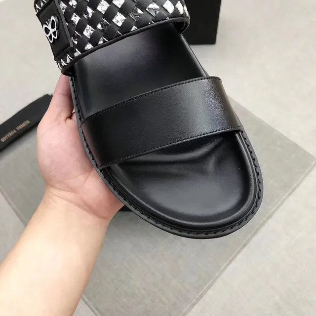 Bottega Veneta Cassette Noir Blanc Plateforme chunky Intrecciato Sangle Tressée Sandales Casual 5