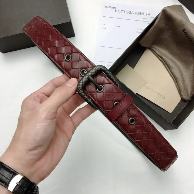 Bottega Veneta Cassette Intrecciato cinto de couro borgonha e gunmetal 5