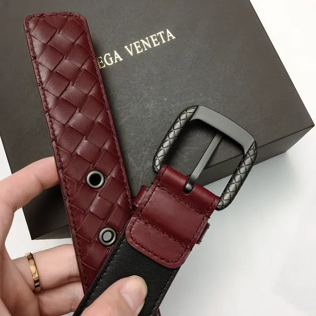 Bottega Veneta Cassette Intrecciato cinto de couro borgonha e gunmetal 7
