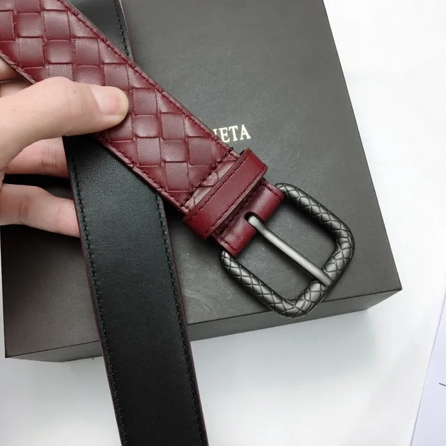 Bottega Veneta Cassette Intrecciato cinto de couro borgonha e gunmetal 8