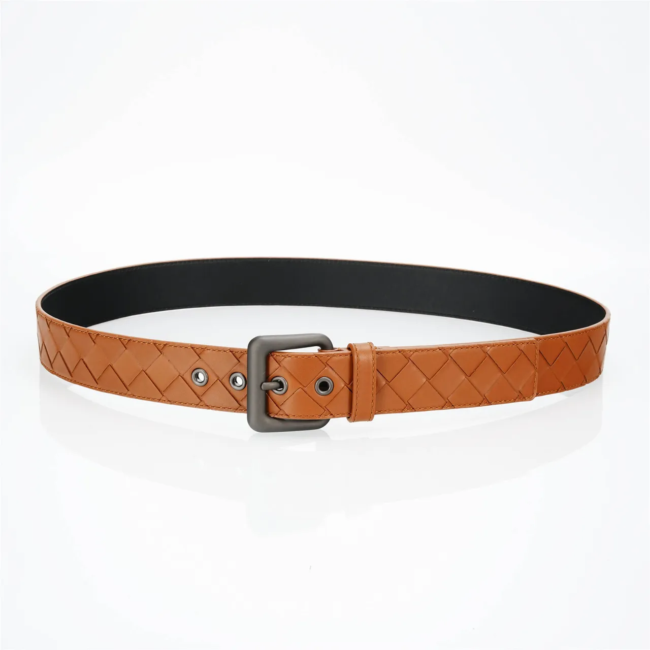 Bottega Veneta Cassette Intrecciato Leather Belt 9