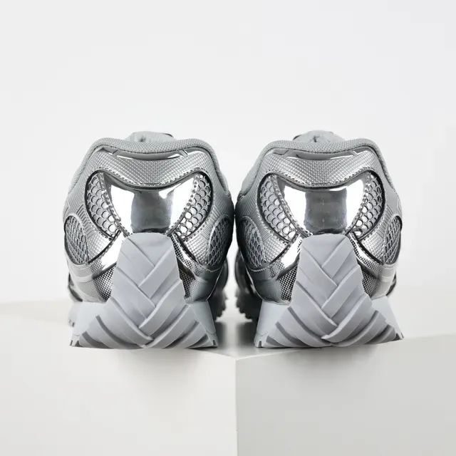 Bottega Veneta Cassette Metallic Silver Lifestyle Sneakers 8