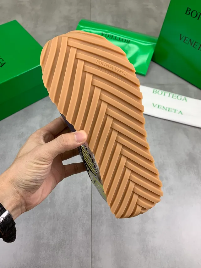 Bottega Veneta Mesh and Metallic Overlay Lifestyle Sneakers 3