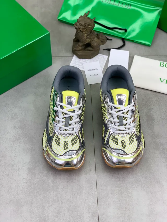 Bottega Veneta Mesh and Metallic Overlay Lifestyle Sneakers 4