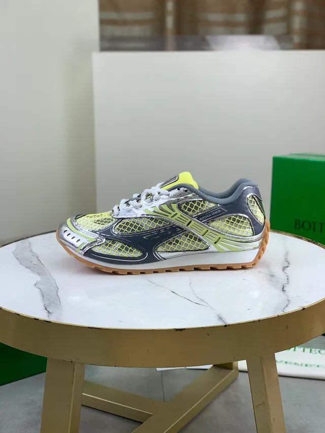 Bottega Veneta Mesh and Metallic Overlay Lifestyle Sneakers 5