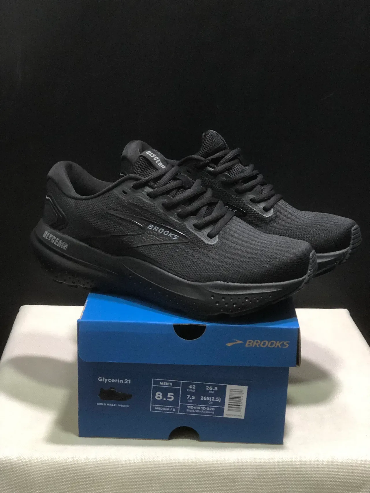 Brooks Glycerin Monochrome Black tênis de corrida 2