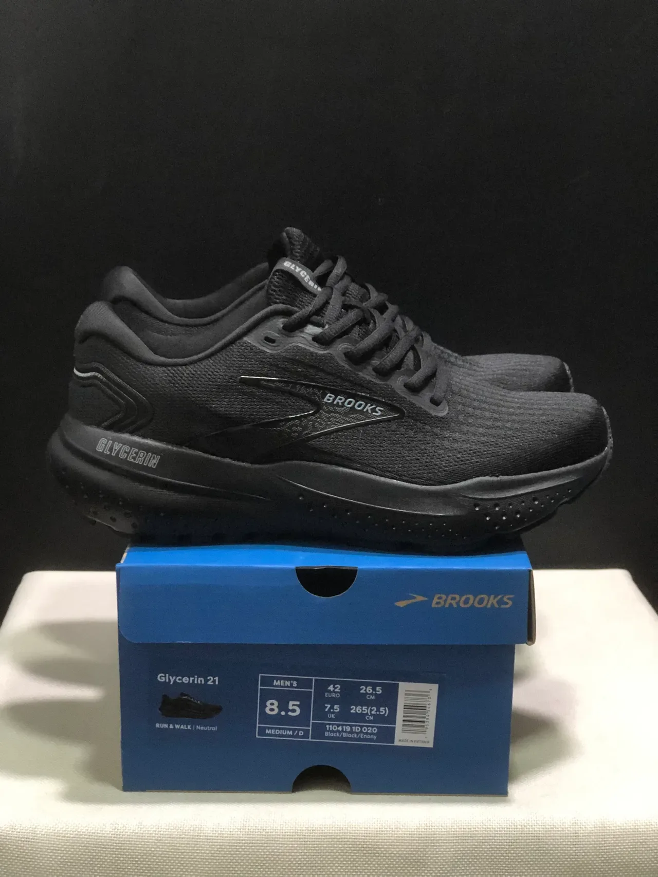 Brooks Glycerin Monochrome Black tênis de corrida 3