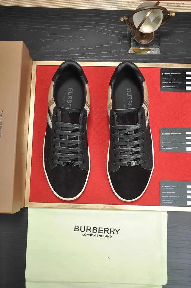 Burberry Knight Black and Check Canvas Lifestyle Sneakers 3