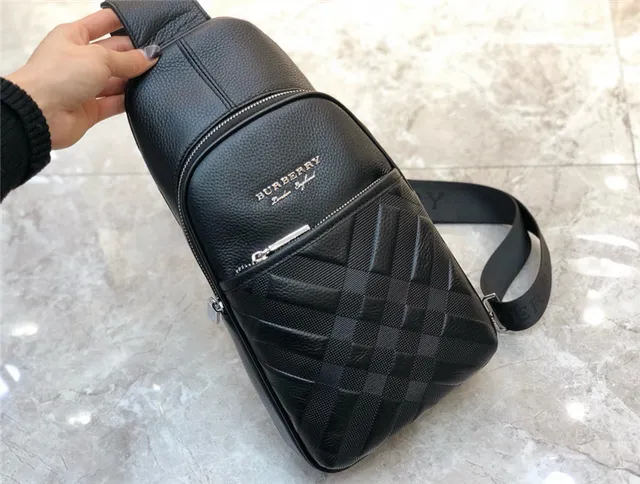 Burberry Knight Black Quilted Leather Messenger Bag 2