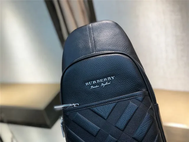 Burberry Knight Black Quilted Leather Messenger Bag 3