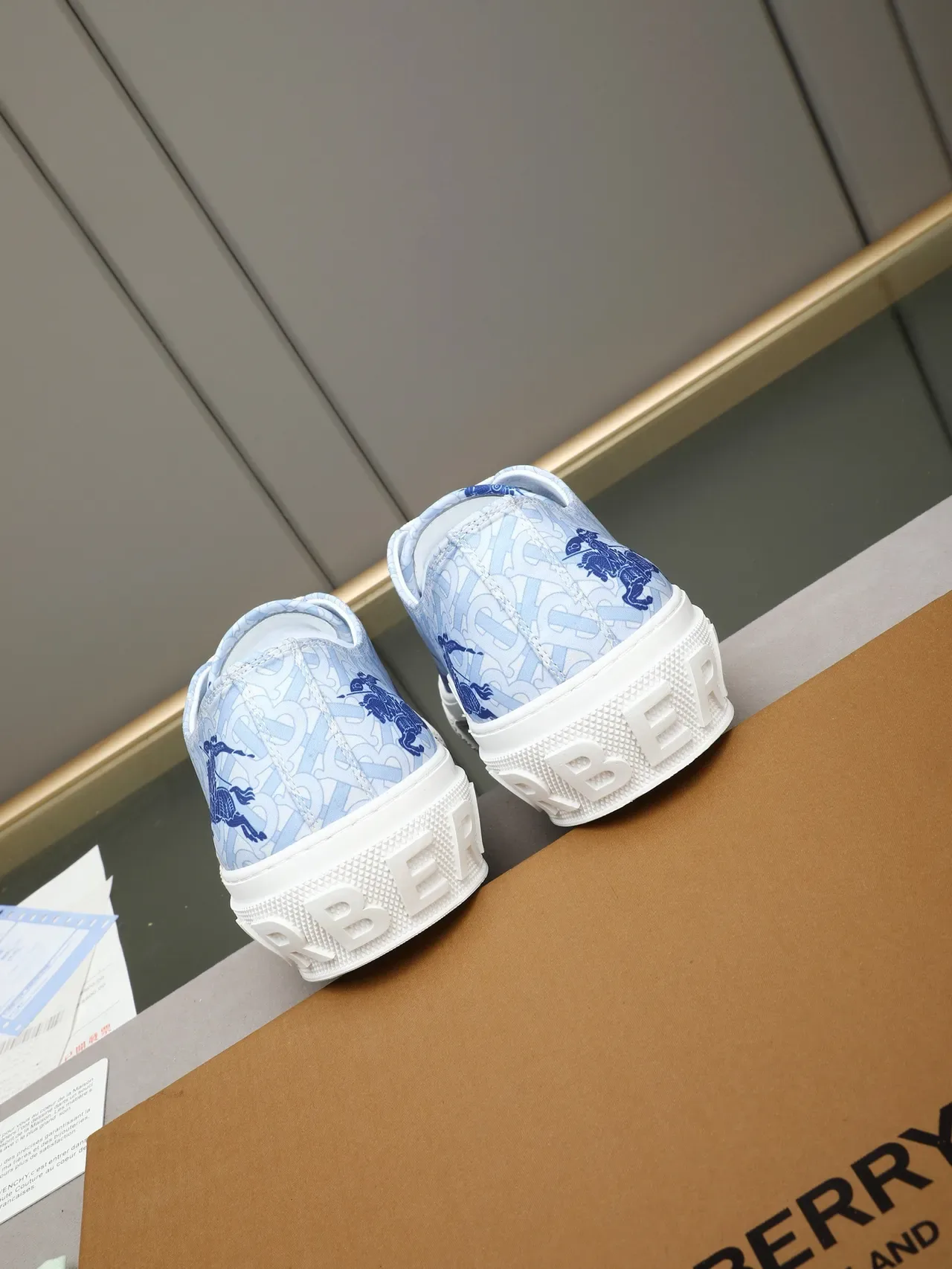 Burberry Knight Light Blue Monogram Platform Lifestyle Sneakers 3