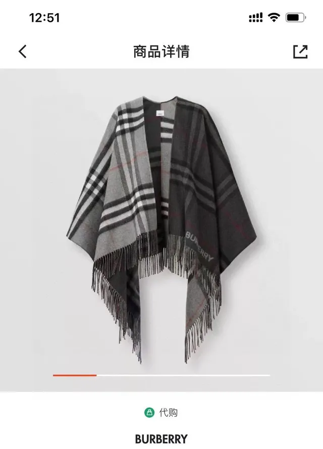 Burberry Logo Check Cachecol de Cashmere Cinza Carvão 4