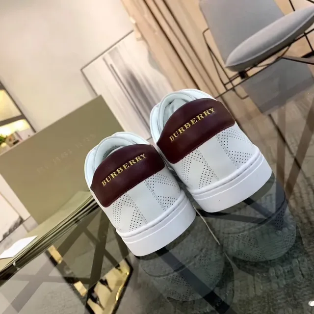 Burberry Perforated Leather White Lifestyle Sneakers 5