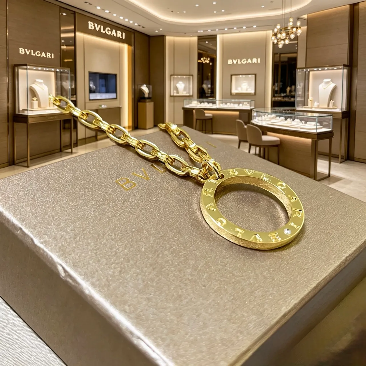 Bvlgari B.zero1 Gold-Tone Oval Link Chain Necklace 3