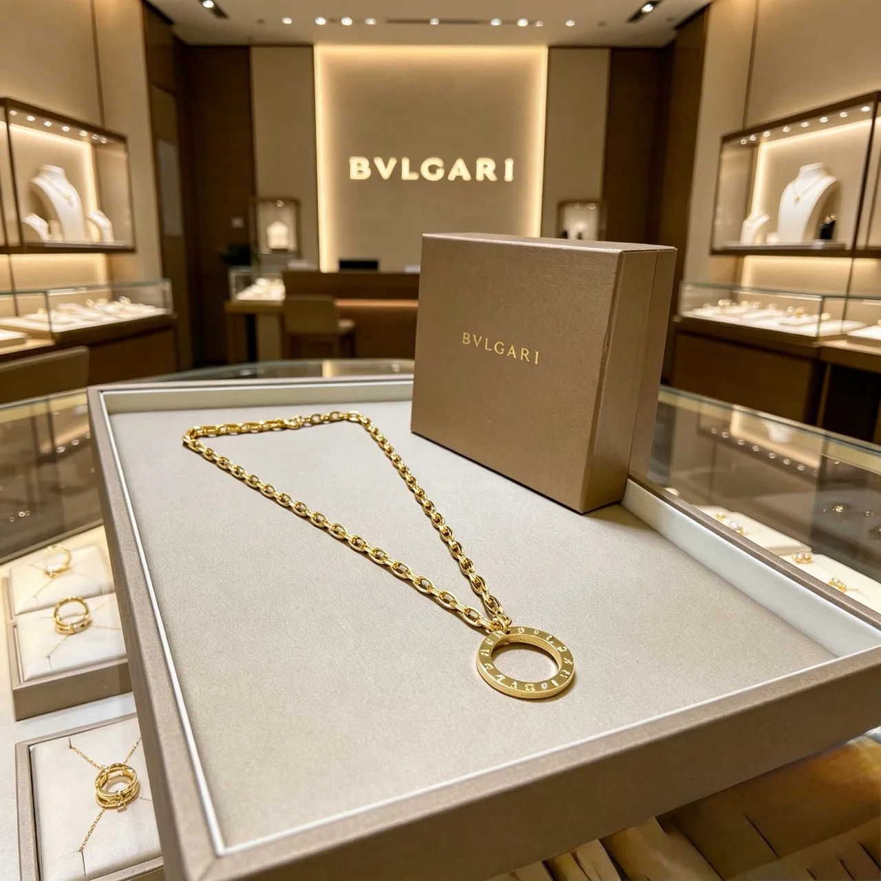 Bvlgari B.zero1 Gold-Tone Oval Link Chain Necklace 4