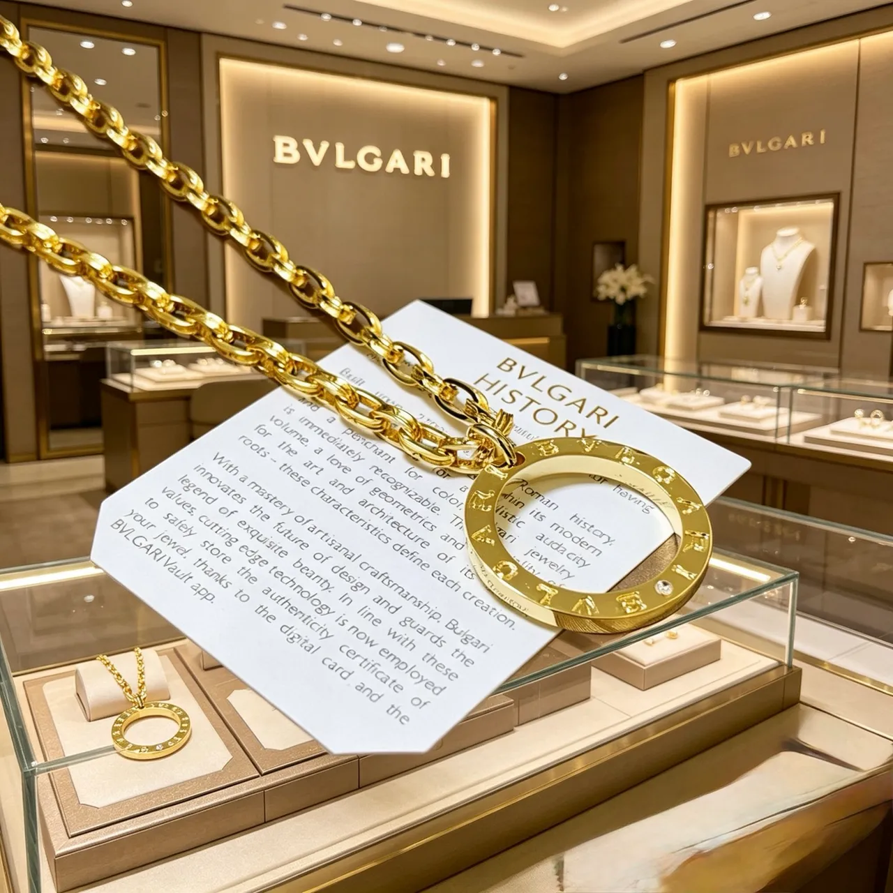 Bvlgari B.zero1 Gold-Tone Oval Link Chain Necklace 5