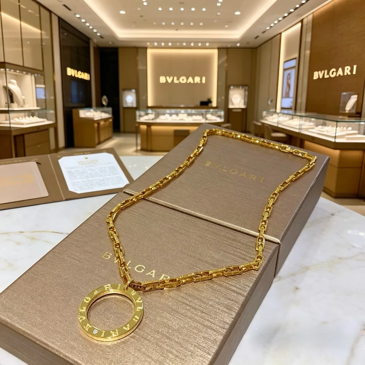 Bvlgari B.zero1 Gold-Tone Oval Link Chain Necklace 6