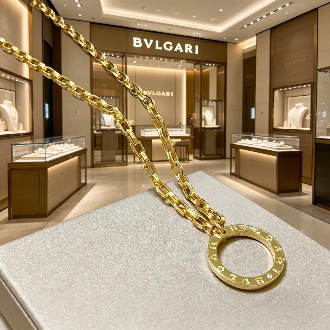 Bvlgari B.zero1 Gold-Tone Oval Link Chain Necklace 8