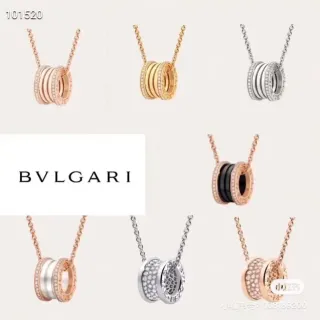 Bvlgari B.zero1 मल्टी रिंग डायमंड पेंडेंट नेकलेस