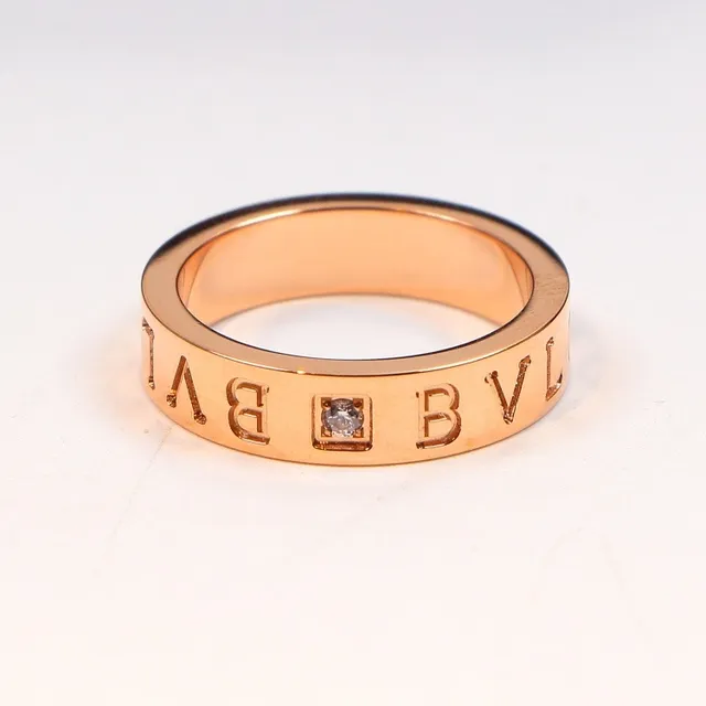 Bvlgari B.zero1 Silver Gold Engraved Logo Band Channel-Set Stones Ring 4