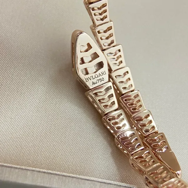 Bvlgari Serpenti 红宝石镶嵌镀金可动手链 3