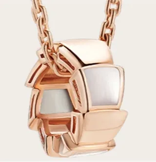 Bvlgari Serpenti Stacked Enamel and Diamond Pendant Necklace 3