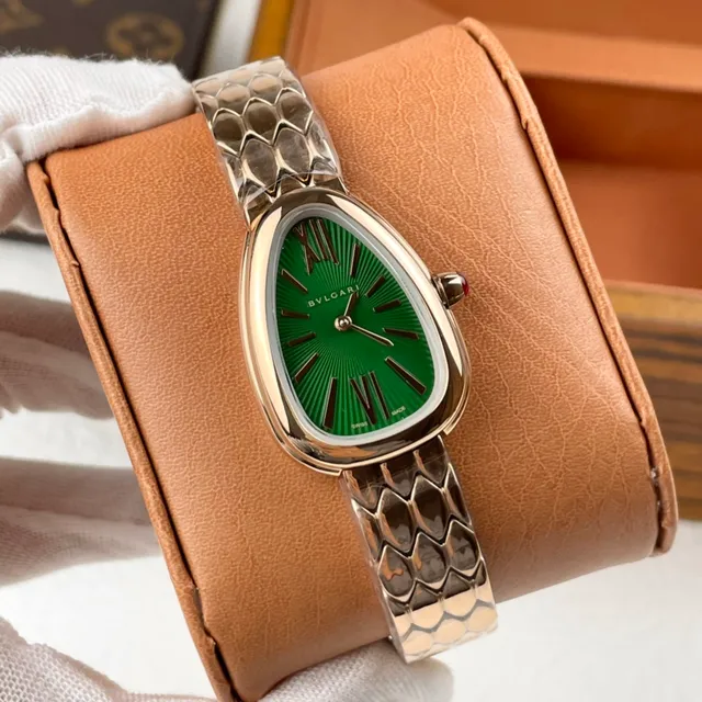 Bvlgari Serpenti Gotas Verdes Sunburst Relógio Mecânico 6