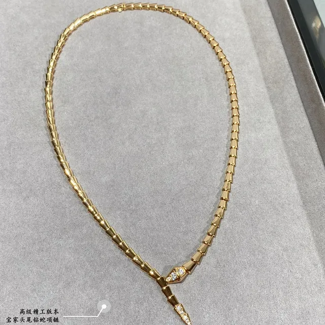 Bvlgari Serpenti Viper Gold and Diamond Necklace 9